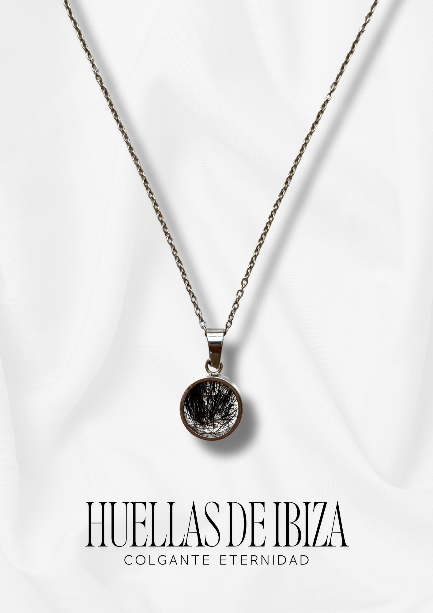 Cadena, colgante y material adicional (Color Plata) - Huellas de Ibiza